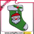 2012 hot sale christmas stocking embroidery badges for christmas gift